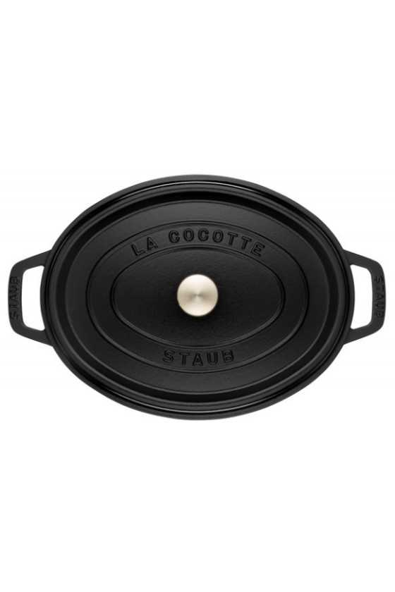 Staub gietijzeren wildpan / ovale braadpan zwart