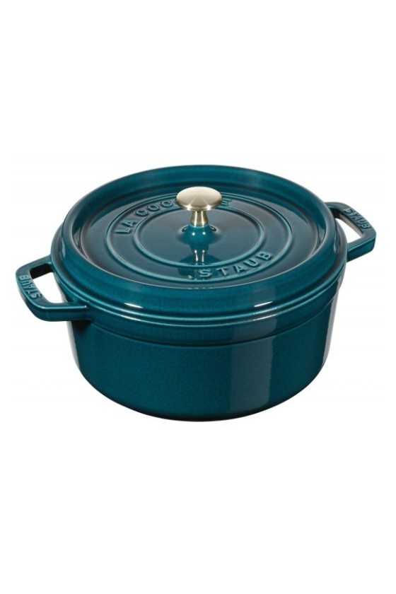 gietijzeren Staub braadpan 24cm La Mer zeeblauw