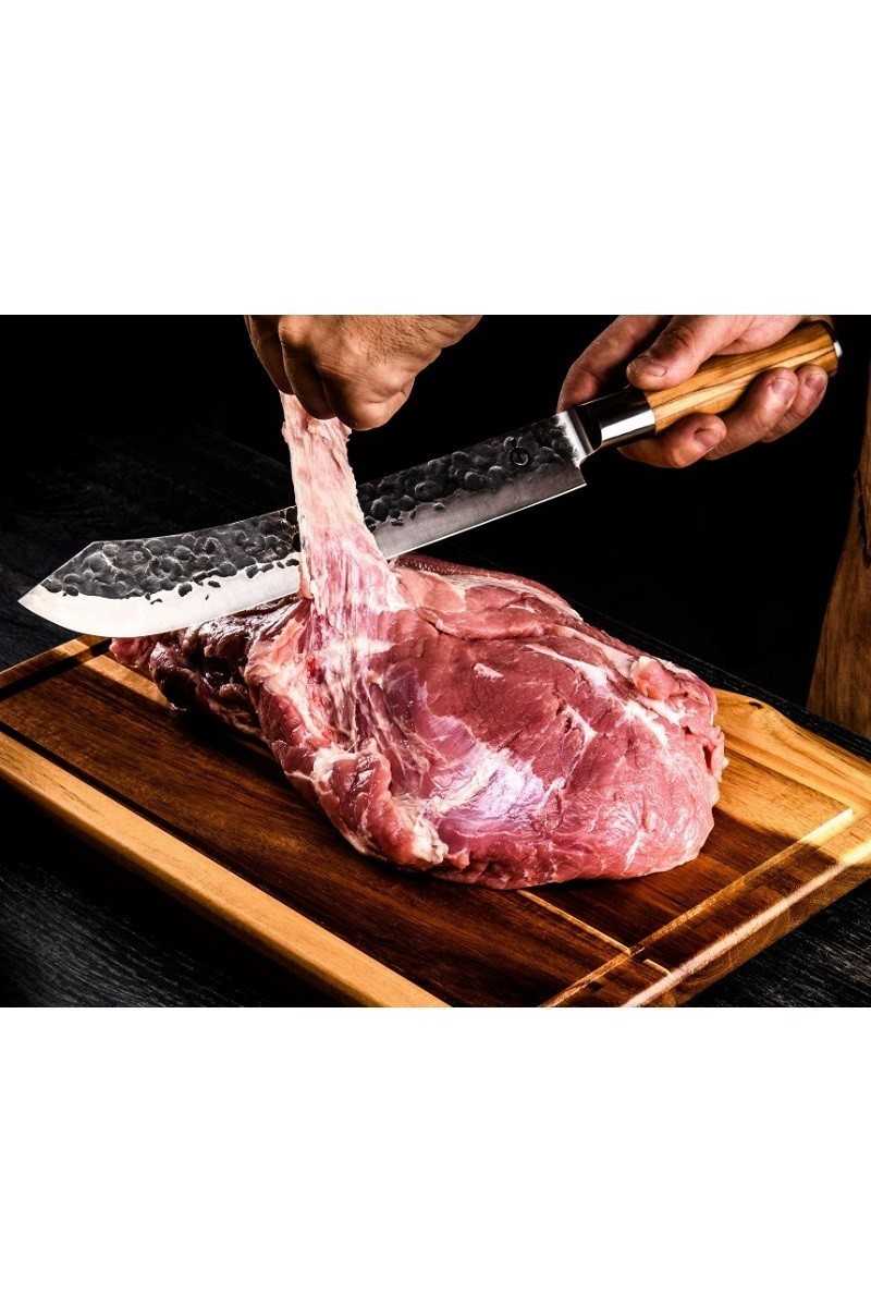 Forged Olive slagersmes Butcher Knife