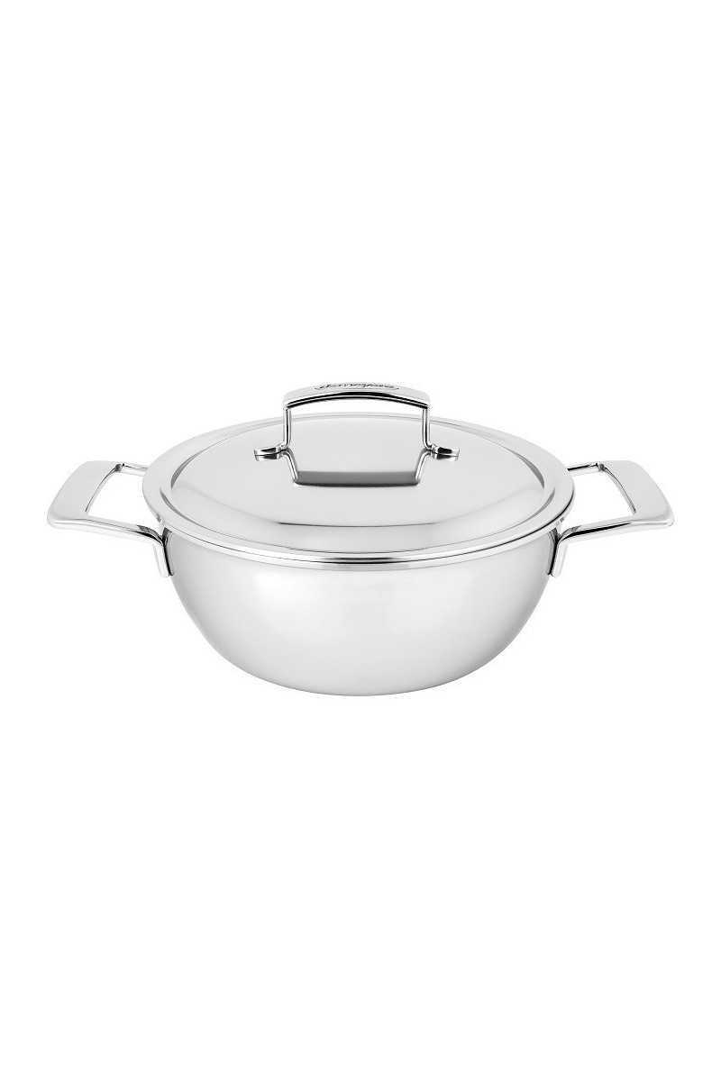 Demeyere Silver 7 sudderpan RVS met dubbelwandig deksel 24cm Demeyere Silver 7 sudderpan RVS met dubbelwandig deksel 24cm