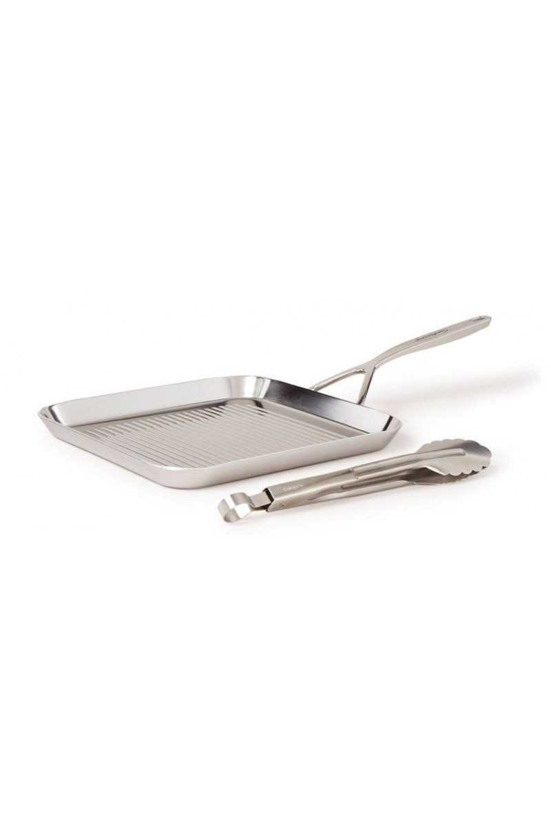 Demeyere Specialties 5 Grill Pan 28cm + free stainless steel serving tongs worth 12.50