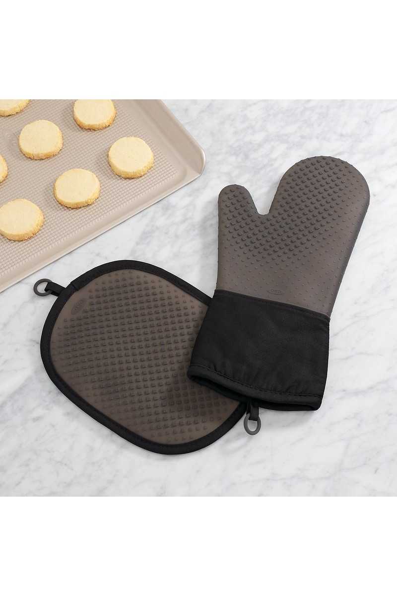 OXO Ovenwant siliconen, anti-slip zwart
