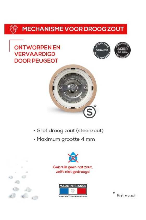 Peugeot Paris U'Select 18cm Zoutmolen Naturel Hout