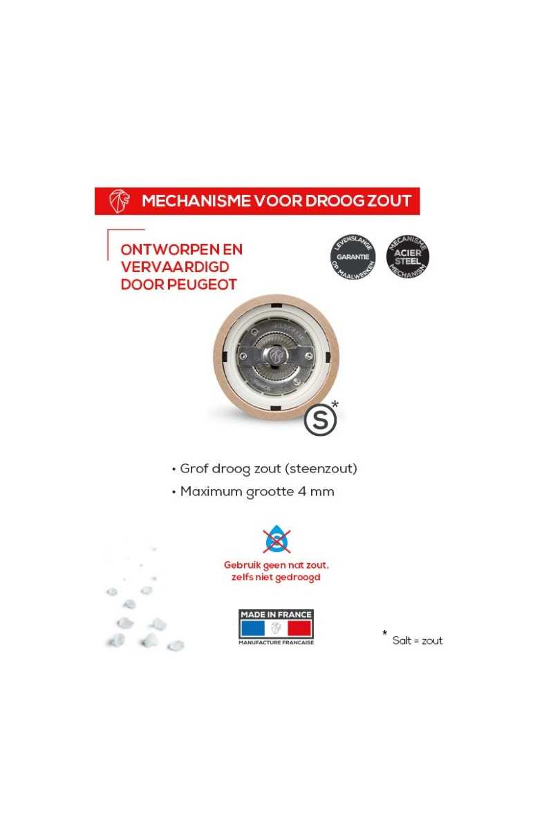 Peugeot Paris U'Select 18cm Salt Mill Natural Wood