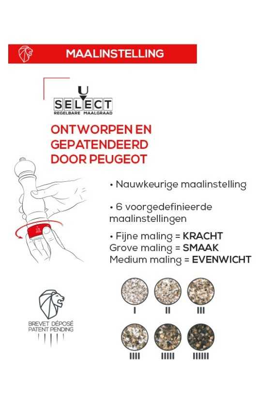 Peugeot Paris U'Select 18cm Salt Mill Natural Wood