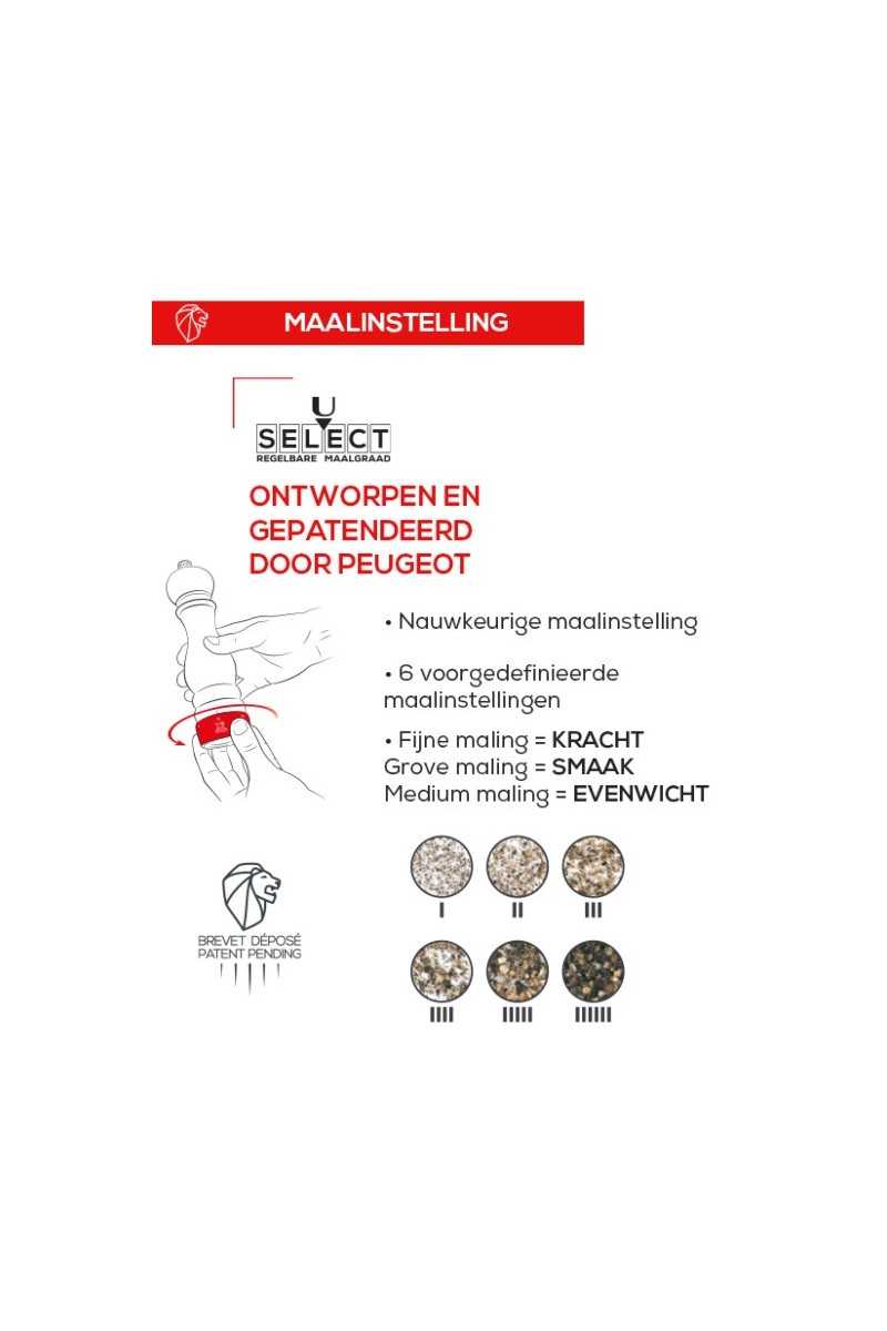 Peugeot Paris U'Select 18cm Salt Mill Natural Wood