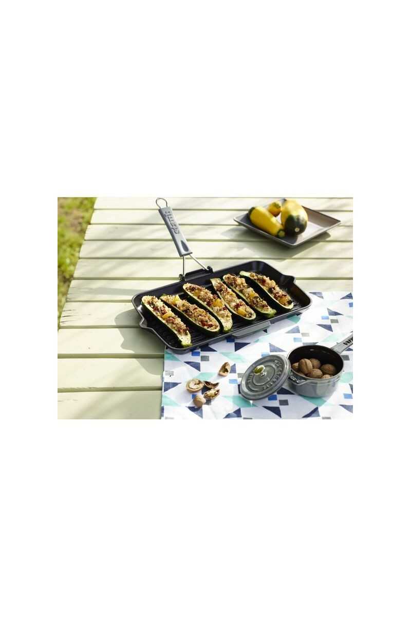 Staub rechthoekige grill 34x21cm zwart