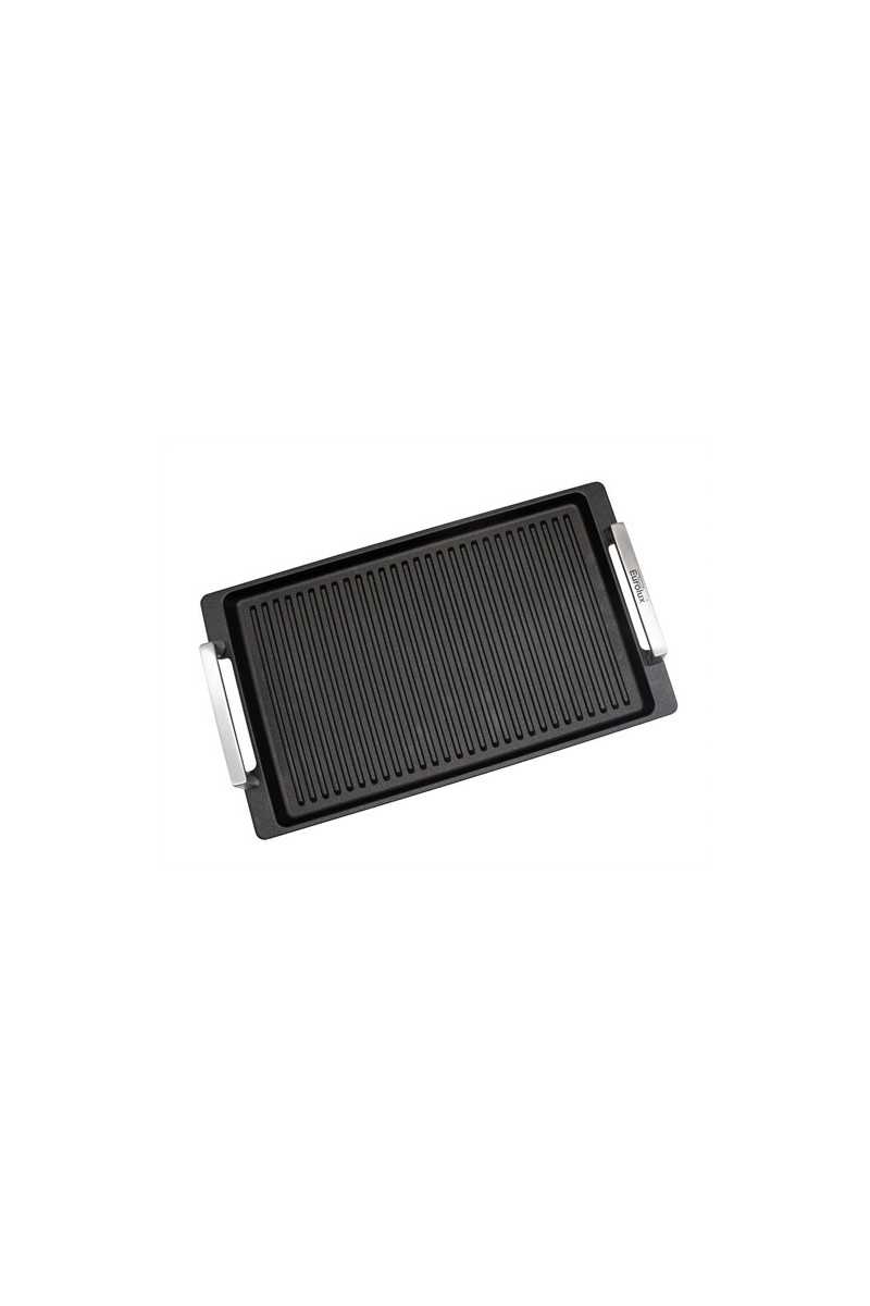 Eurolux Grilplaat met RVS grepen 41 x 24 x 2,5 cm flexinductie / combizone