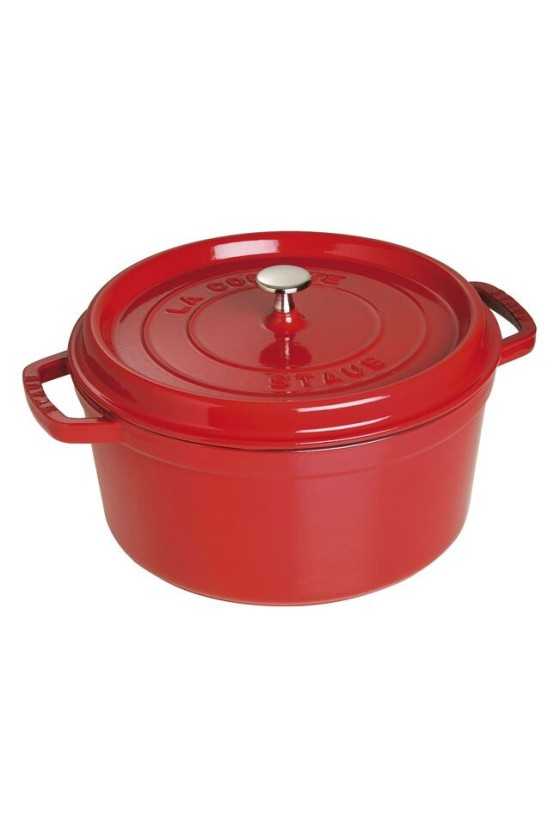 Large Staub casserole red 30cm