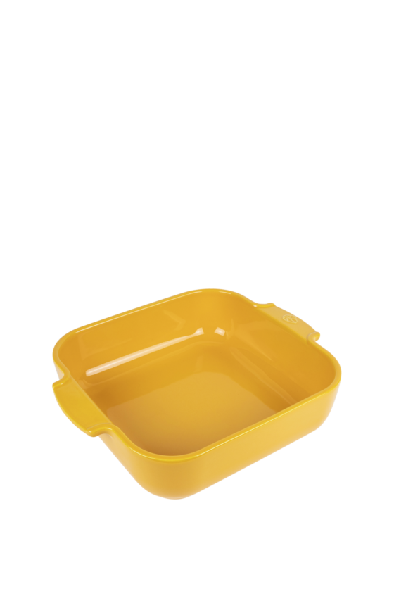 Peugeot vierkante ovenschaal 28 cm saffraangeel