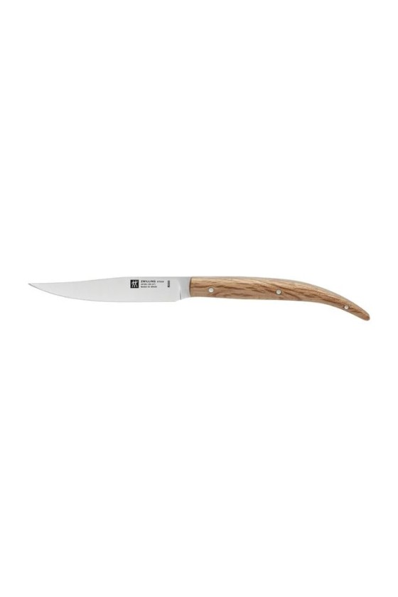 Zwilling 4-piece steak knife set, stone oak