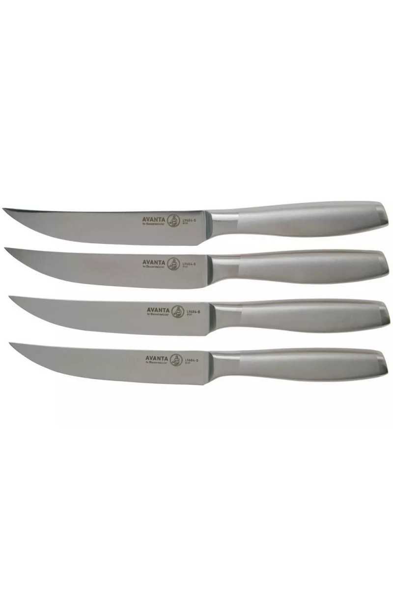 Messermeister - 4-delige steakmessenset RVS