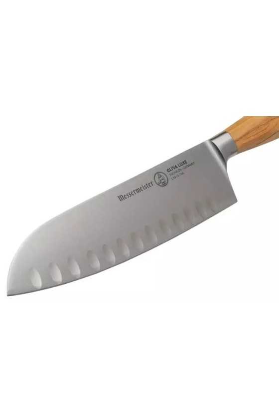 Messermeister Oliva Luxe 16cm Santoku with dimples
