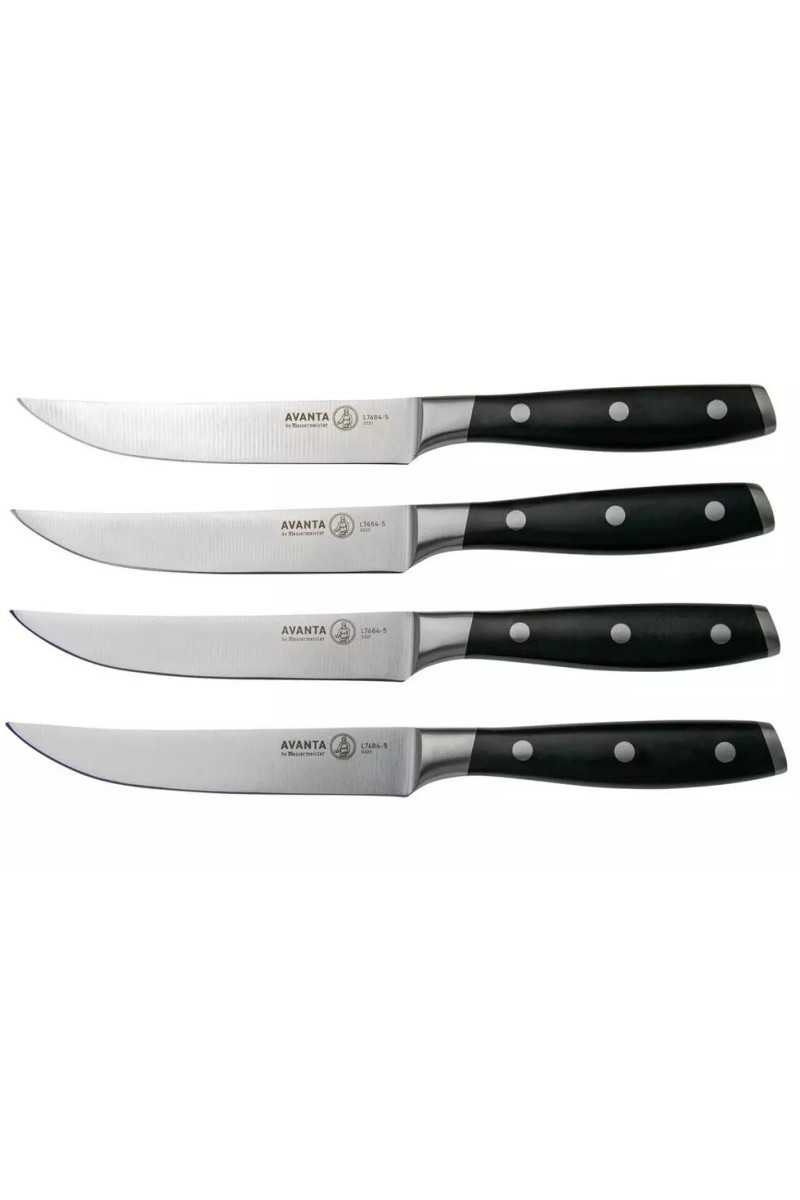 Messermeister Avanta Steakmessenset 4-delig zwart