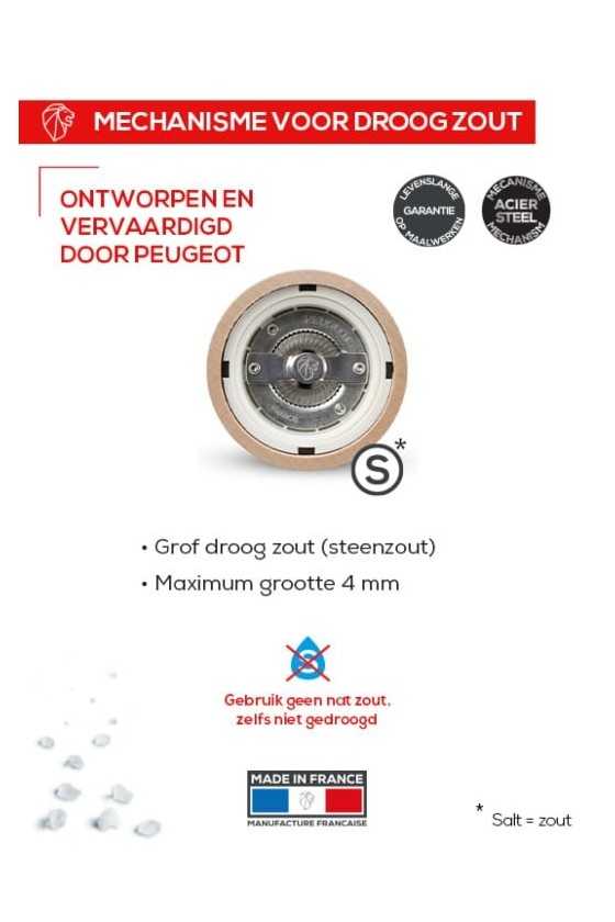 Peugeot Paris Chef u'Select 22cm Zoutmolen Inox