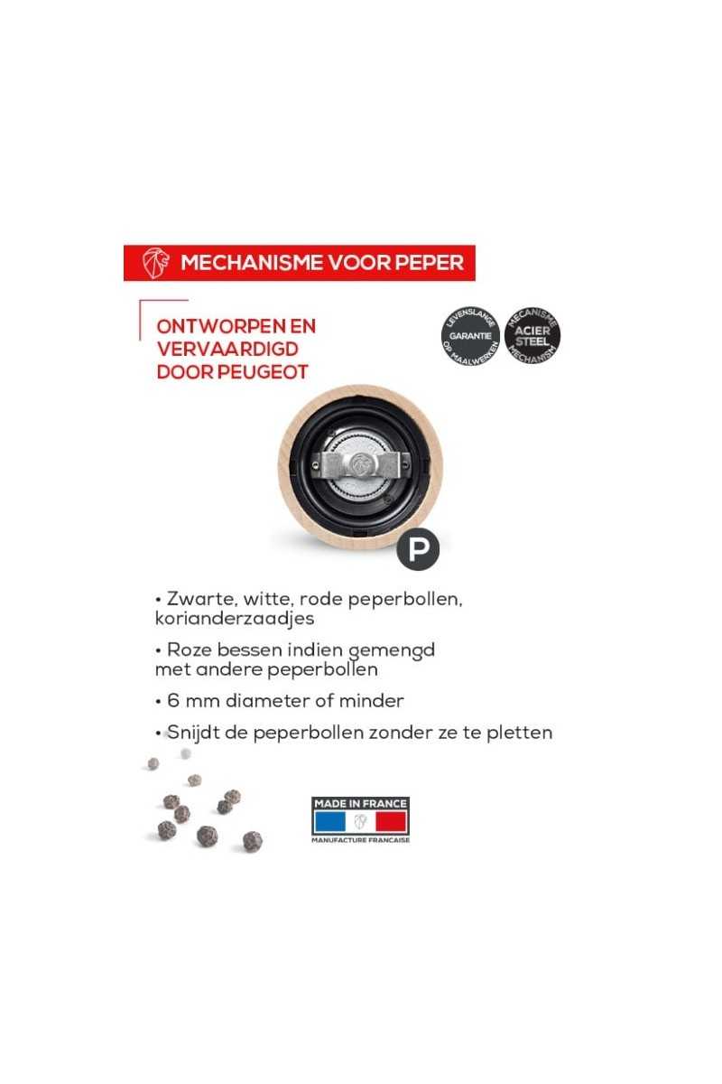Peugeot Paris Chef u'Select 22cm Pepermolen RVS Inox