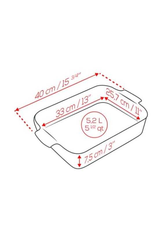 Peugeot Appolia rechthoekige keramische ovenschaal 40cm Bosgroen
