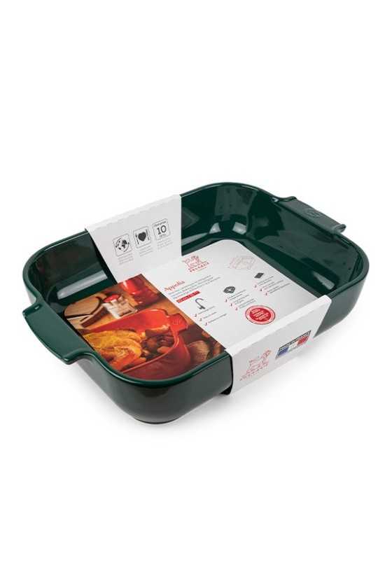 Peugeot Appolia rechthoekige keramische ovenschaal 40cm Bosgroen