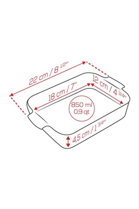 Peugeot Appolia rechthoekige keramische ovenschaal 22cm Bosgroen