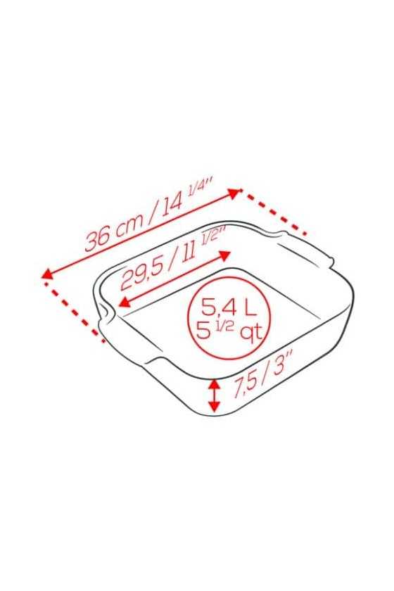 Peugeot Appolia vierkant keramische ovenschaal 36cm bosgroen