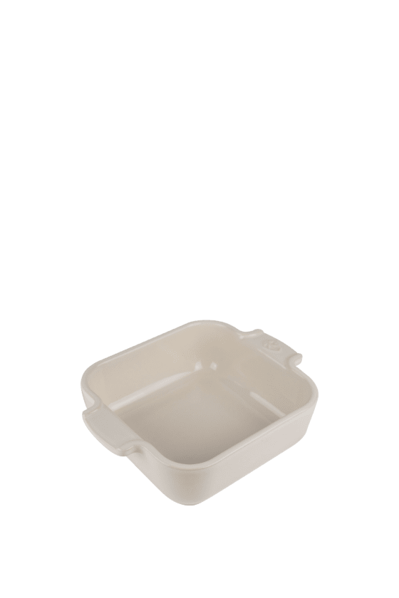 Peugeot Appolia vierkante individuele keramische ovenschaal 18cm ecru