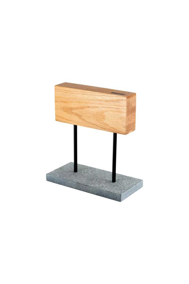 Style de Vie Magnetisch messenblok Eiken met natuurstenen voet