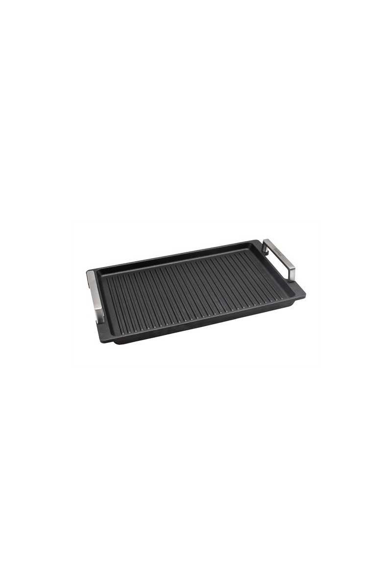 Eurolux Grilplaat met RVS grepen 41 x 24 x 2,5 cm flexinductie / combizone Eurolux Grilplaat met RVS grepen 41 x 24 x 2,5 cm flexinductie / combizone