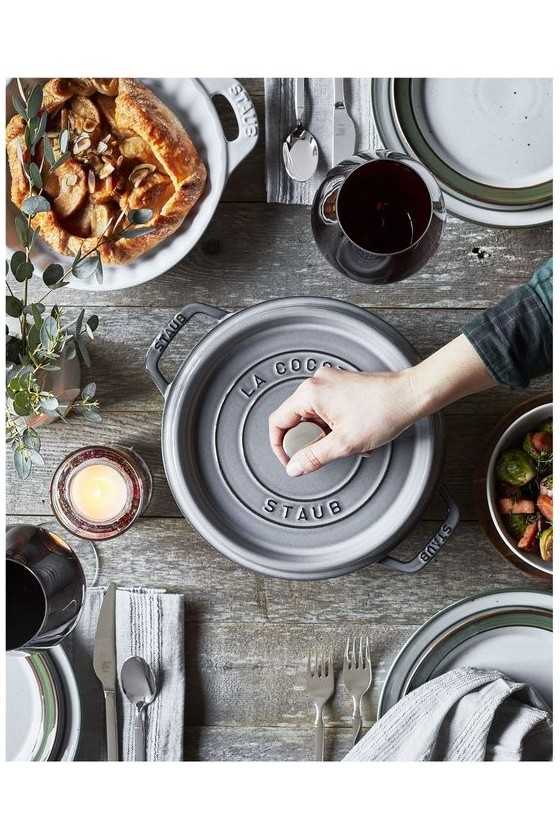 Staub La Mer 26cm sea blue enameled cast iron casserole