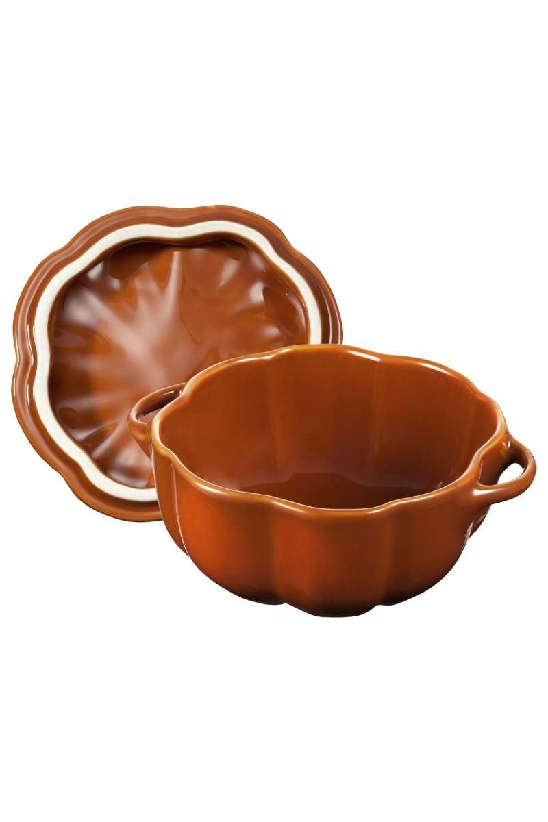 Staub Ceramic Cocotte 12 cm / 500 ml, Pumpkin, Cinnamon