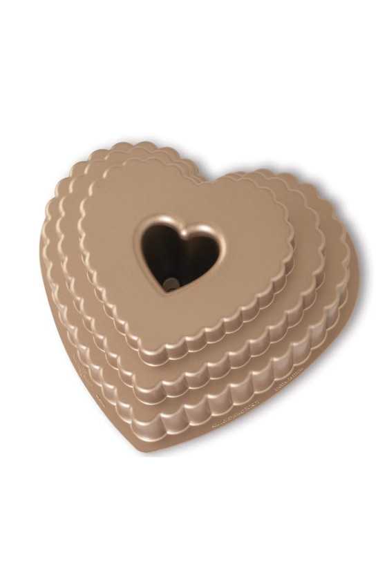 Nordic Ware Toffee Tiered heart pan
