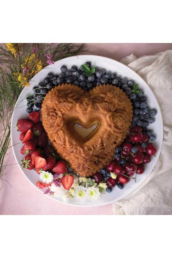 Nordic Ware Toffee Floral heart bundt pan