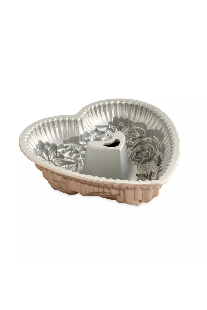 Nordic Ware Toffee Floral heart bundt pan
