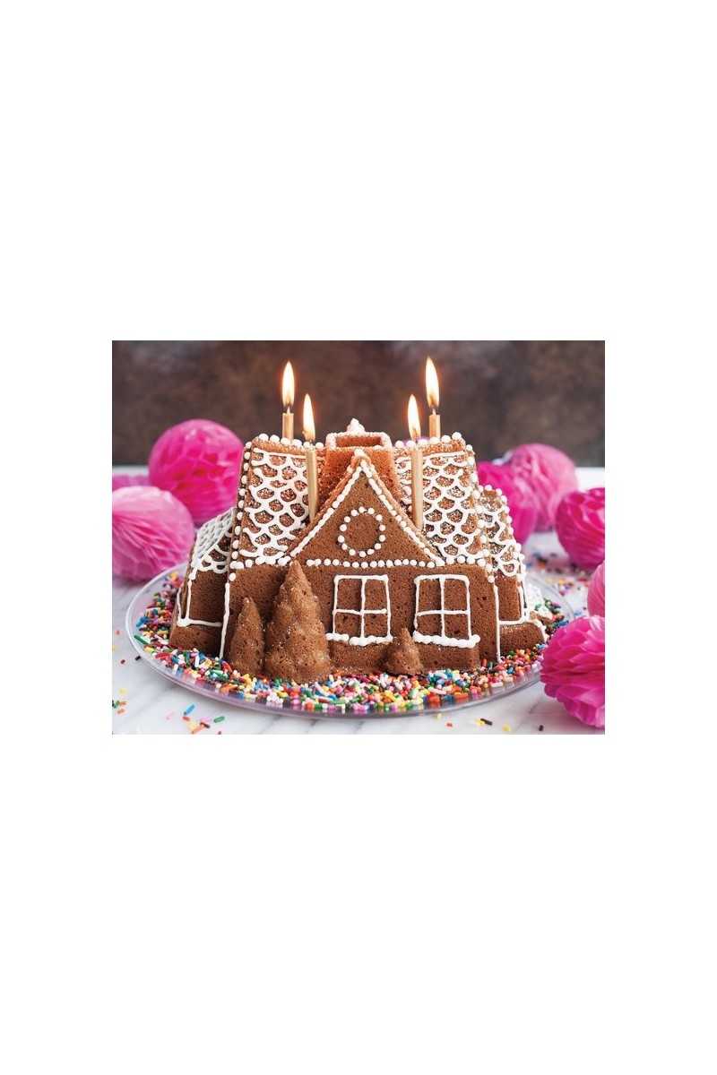 Nordic Ware Silver Gingerbread House Bundt Pan