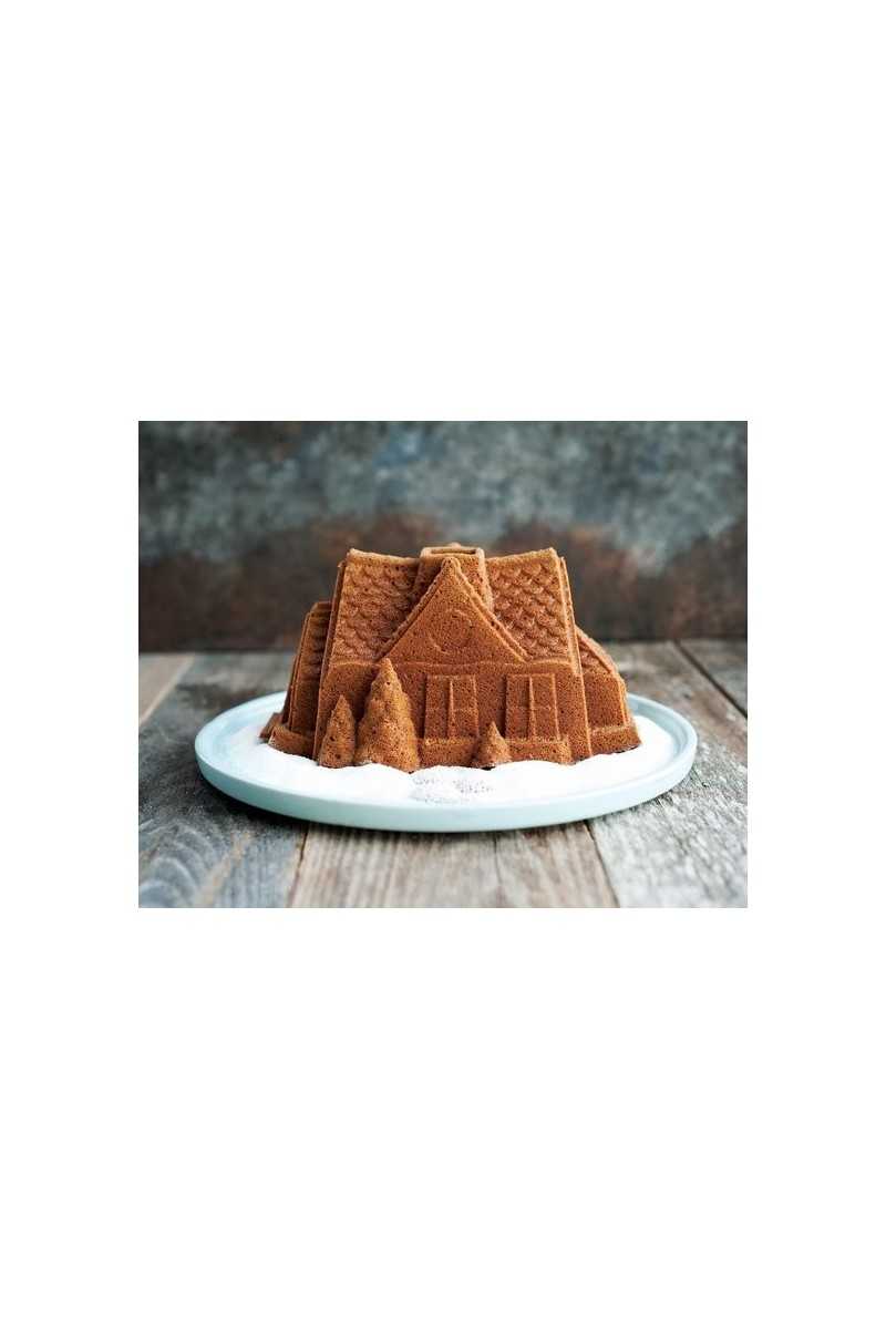 Nordic Ware Silver Gingerbread House Bundt Pan