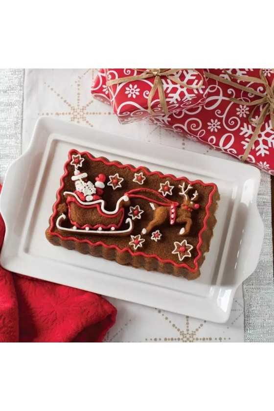 Nordic Ware Silver Santa's sleigh loaf pan