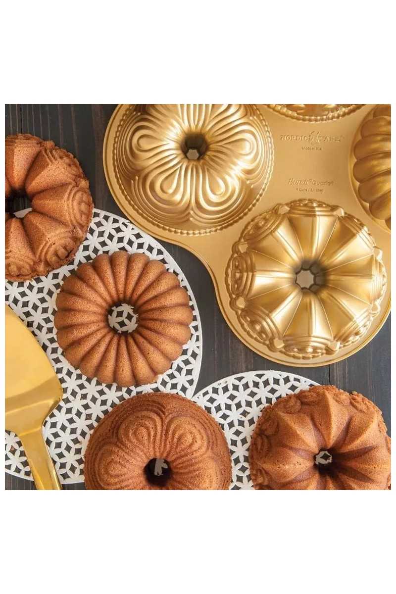 Nordic Ware Gold Bundt Quartet Pan