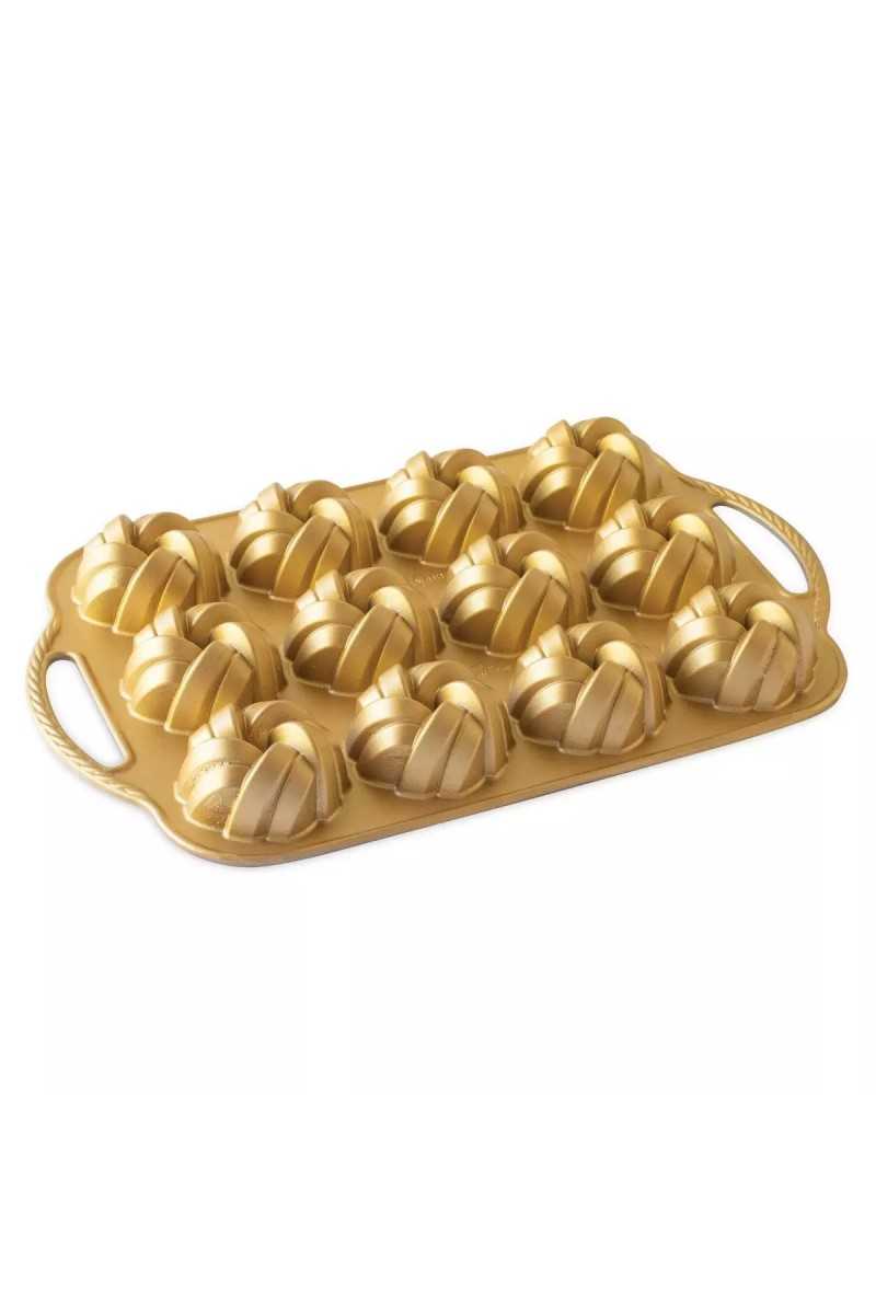 Nordic Ware Gold Braided bundlette bites
