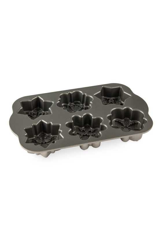Nordic Ware Silver Snowflake cakelet pan