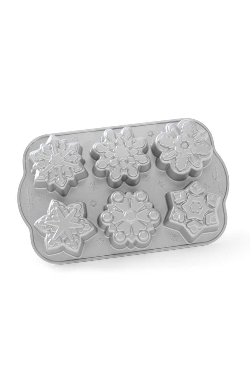 Nordic Ware Silver Snowflake cakelet pan