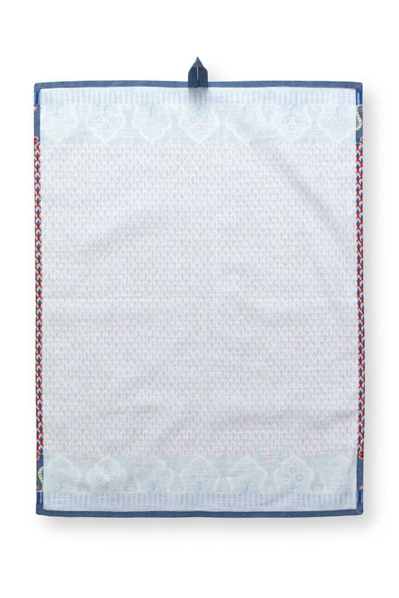 Pip Studio Flower Festival Theedoek Rood/Blauw