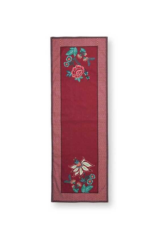 Pip Studio table runner flower festival dark pink Pip Studio table runner flower festival dark pink
