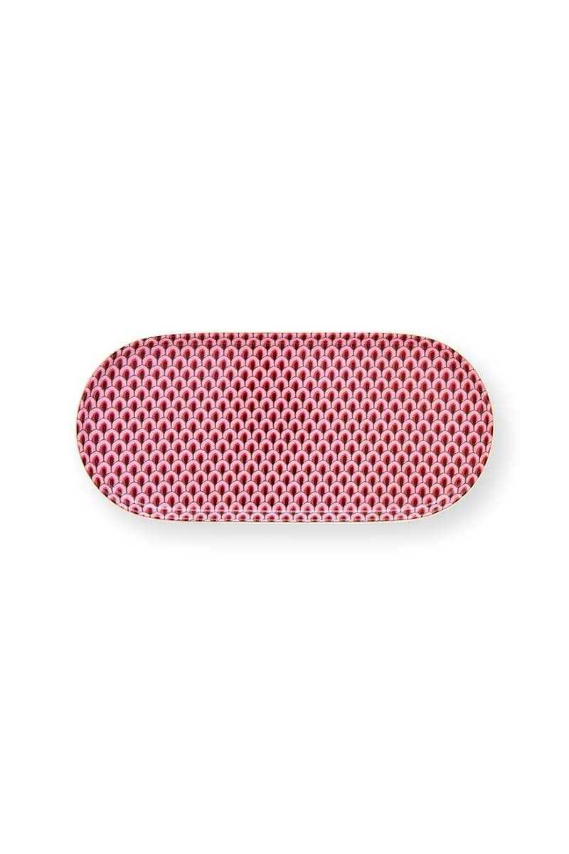 Pip Studio plate sugar & creamer flower festival scallop dark pink