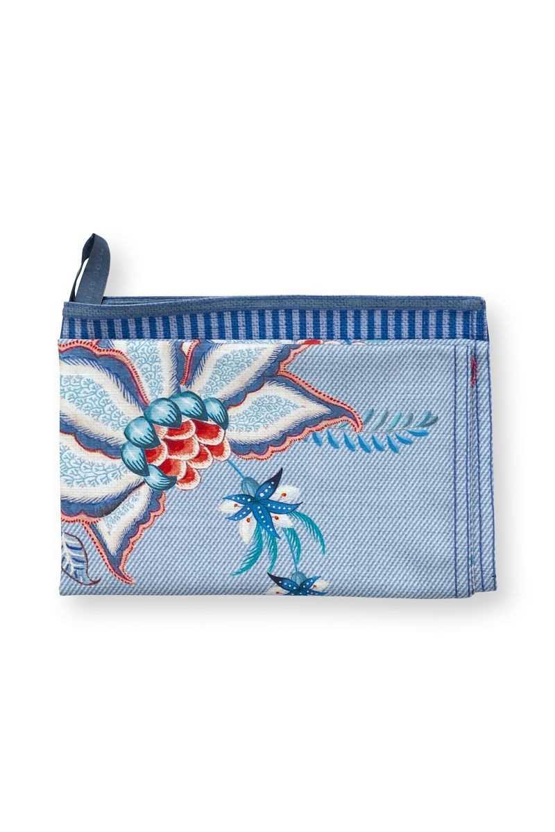 Pip Studio tea towel flower festival blue