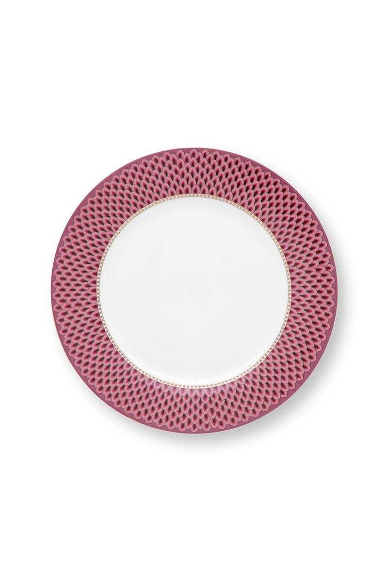 Pip Studio plate flower festival scallop dark pink Pip Studio plate flower festival scallop dark pink