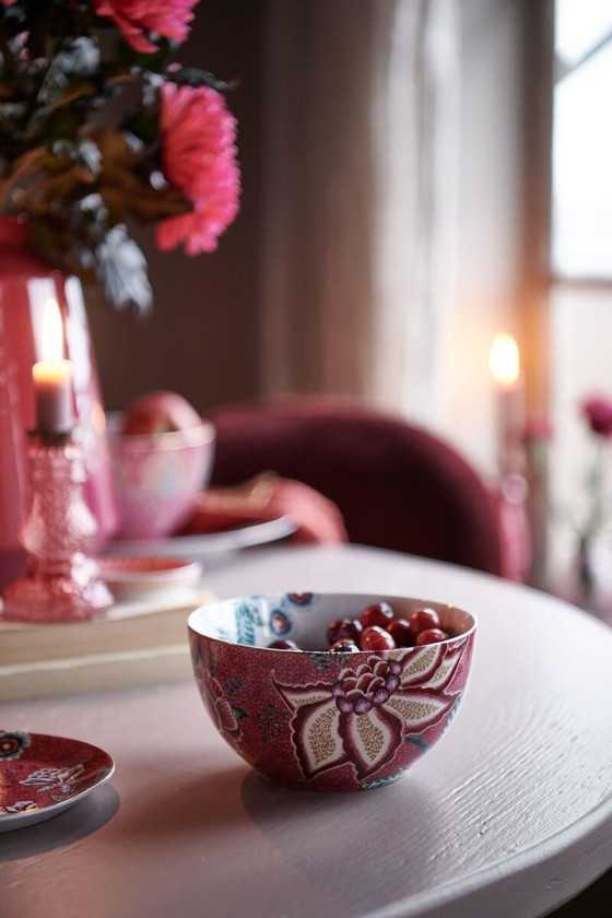 Pip Studio bowl flower festival dark pink