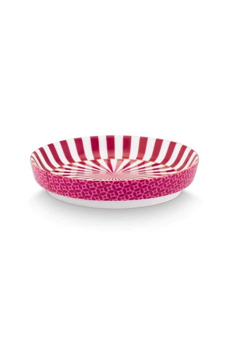 Pip Studio Royal Flower Mok Bloemen & Theetip Donkerroze set 2-delig