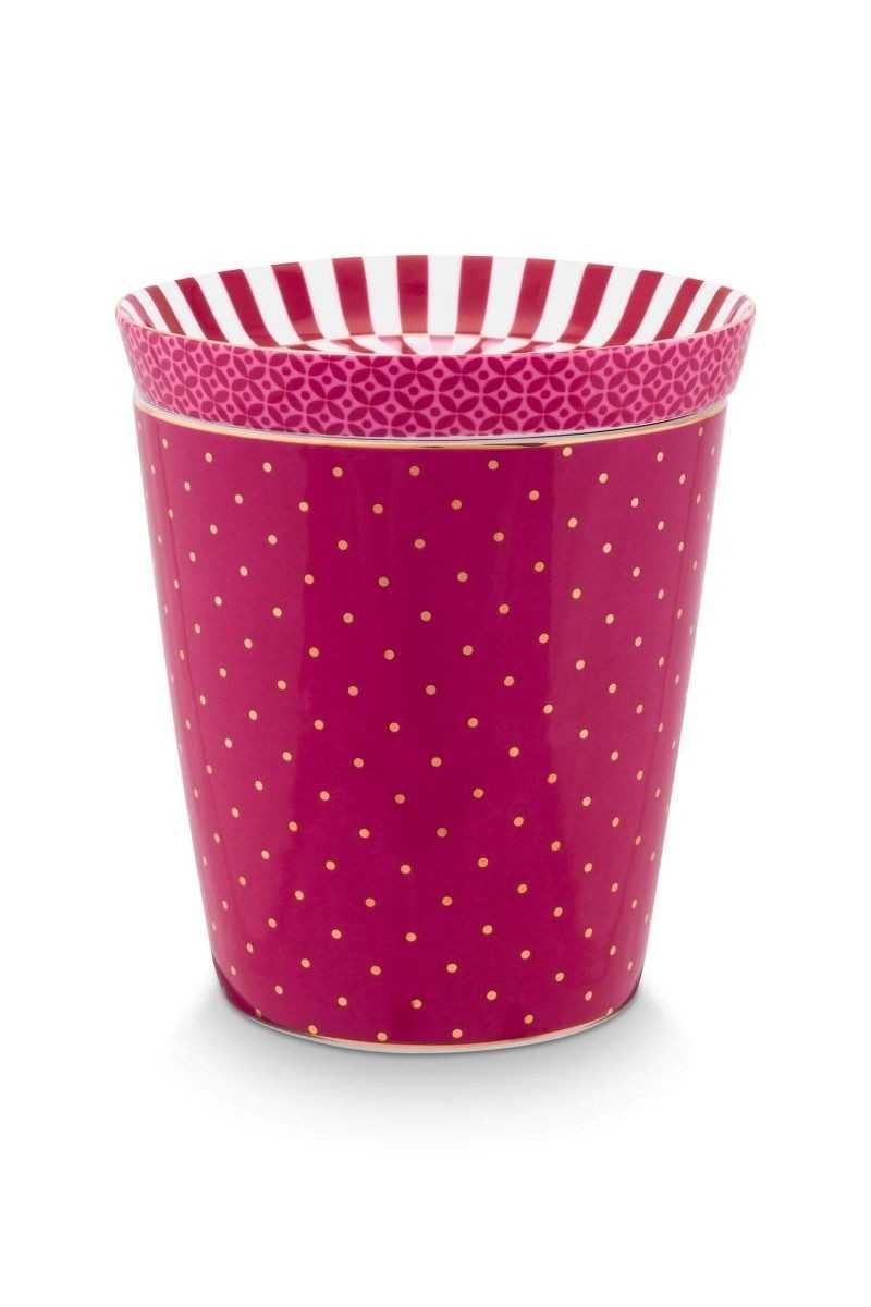 Pip Studio Royal Dots Mok Stippen & Theetip Roze set 2-delig Pip Studio Royal Dots Mok Stippen & Theetip Roze set 2-delig