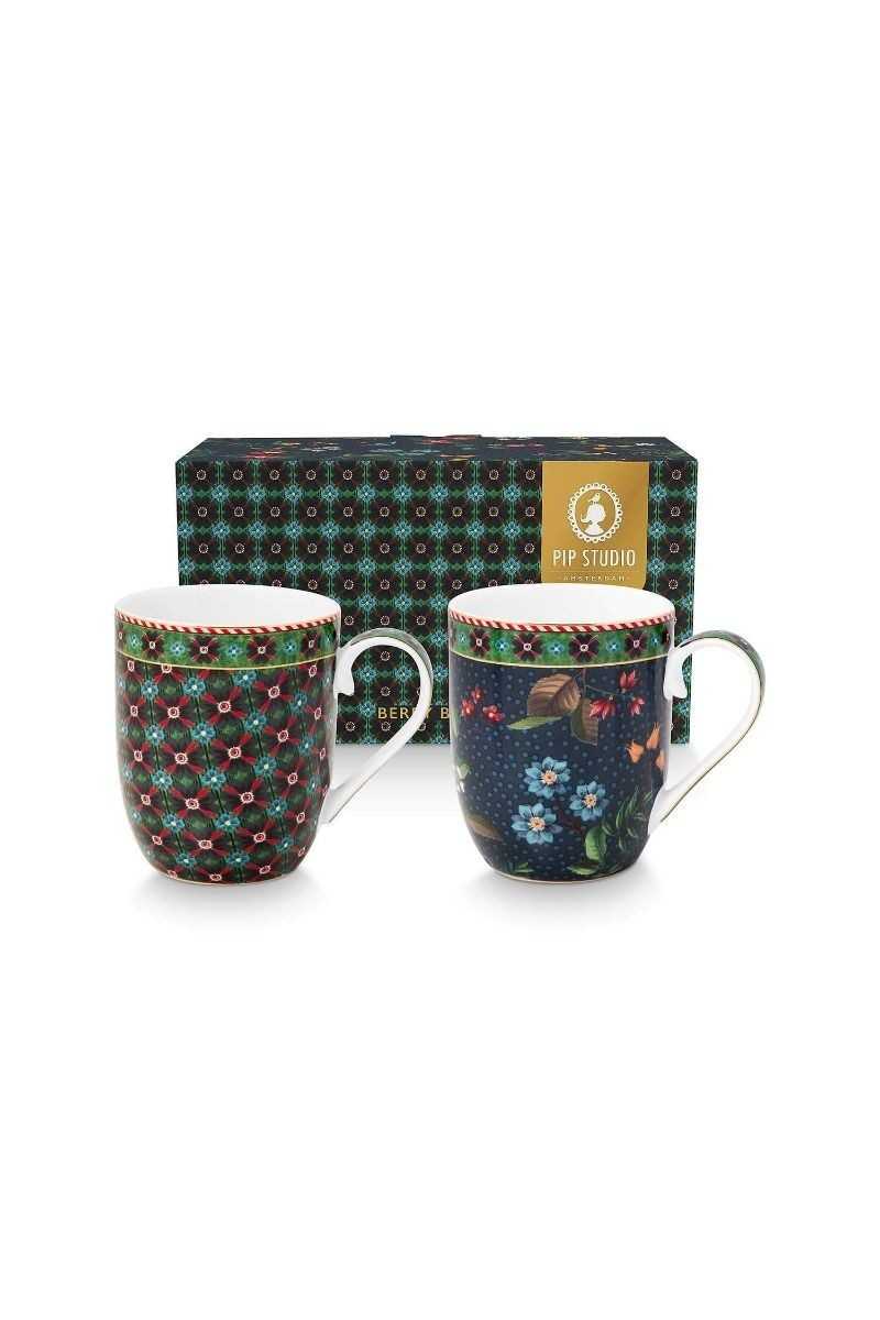 Pip Studio Set van 2 Mokken Klein Berry Blues Pip Studio Set van 2 Mokken Klein Berry Blues
