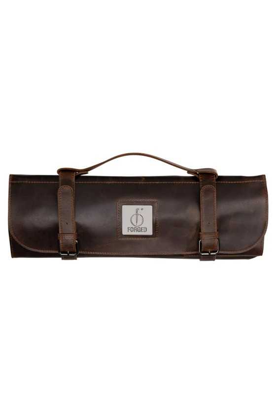 Stylish knife trolley made of pull-up cowhide leather - space 8 knives