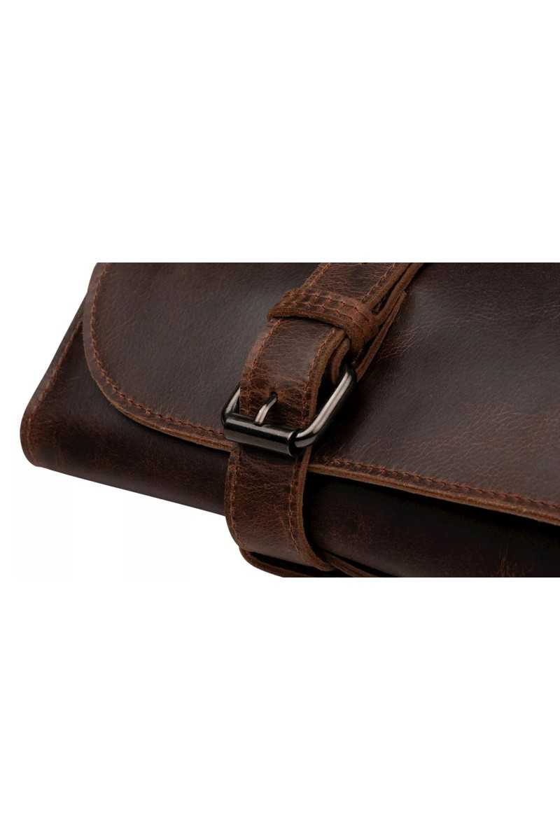Stylish knife trolley made of pull-up cowhide leather - space 8 knives